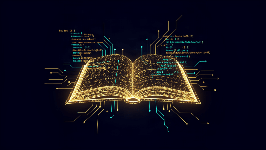hacking books - abstract dark theme illustration